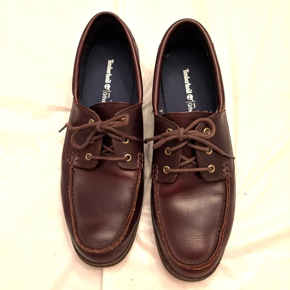 NWOT Timberland Brown leather boat shoes loafers with Ortholite SZ 10